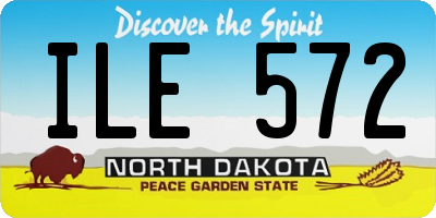 ND license plate ILE572
