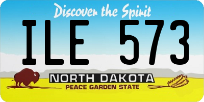 ND license plate ILE573