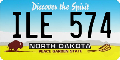 ND license plate ILE574