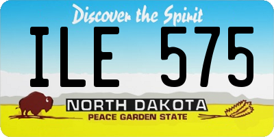 ND license plate ILE575