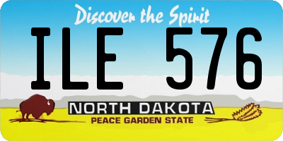 ND license plate ILE576