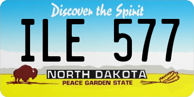 ND license plate ILE577