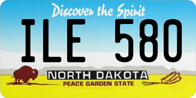 ND license plate ILE580