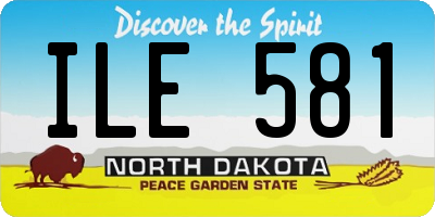 ND license plate ILE581