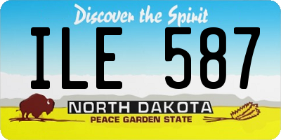 ND license plate ILE587