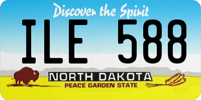 ND license plate ILE588