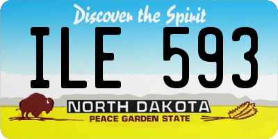 ND license plate ILE593