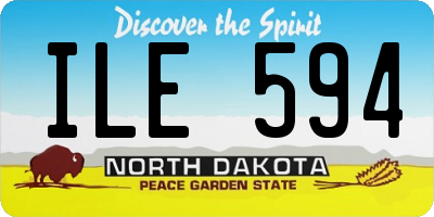 ND license plate ILE594