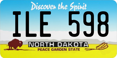 ND license plate ILE598