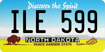 ND license plate ILE599