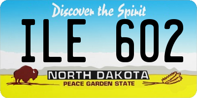 ND license plate ILE602