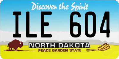 ND license plate ILE604