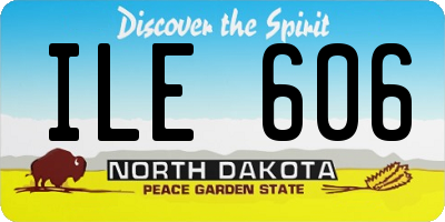 ND license plate ILE606