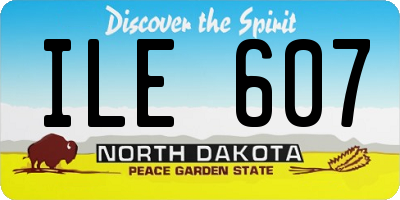ND license plate ILE607