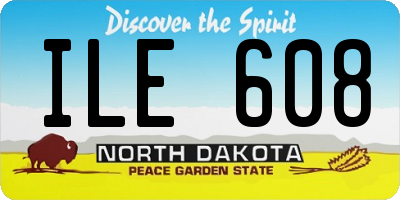 ND license plate ILE608