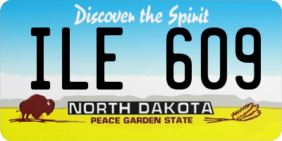 ND license plate ILE609
