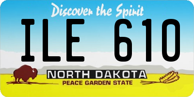 ND license plate ILE610