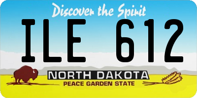 ND license plate ILE612