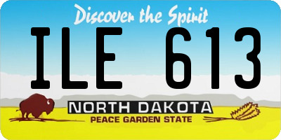 ND license plate ILE613
