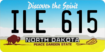 ND license plate ILE615