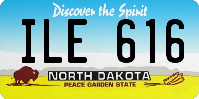 ND license plate ILE616