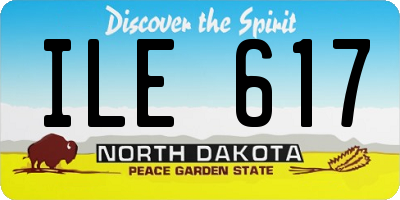 ND license plate ILE617