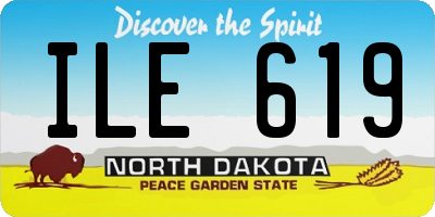 ND license plate ILE619