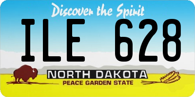 ND license plate ILE628