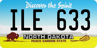ND license plate ILE633