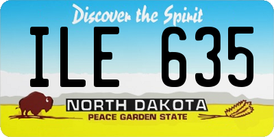 ND license plate ILE635