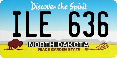 ND license plate ILE636