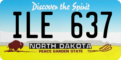 ND license plate ILE637