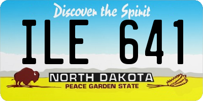 ND license plate ILE641