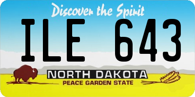 ND license plate ILE643