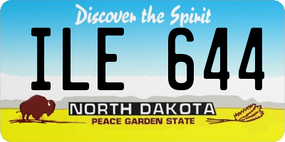 ND license plate ILE644
