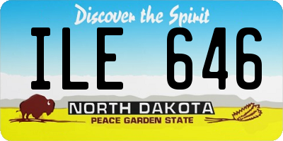 ND license plate ILE646