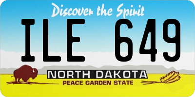 ND license plate ILE649
