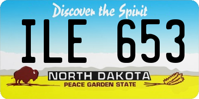 ND license plate ILE653