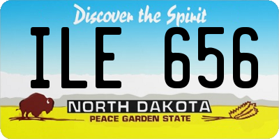 ND license plate ILE656