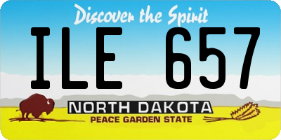 ND license plate ILE657
