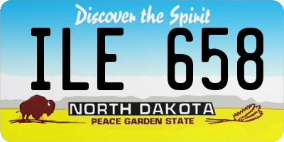 ND license plate ILE658