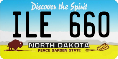 ND license plate ILE660