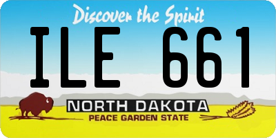 ND license plate ILE661