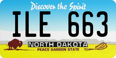 ND license plate ILE663