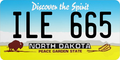 ND license plate ILE665