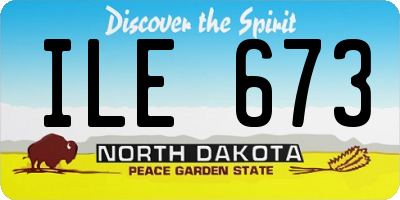 ND license plate ILE673