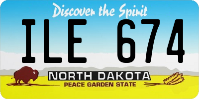 ND license plate ILE674