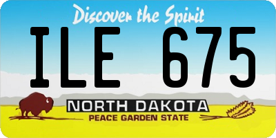 ND license plate ILE675