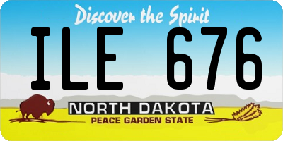 ND license plate ILE676