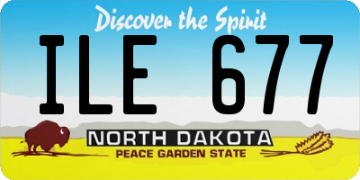 ND license plate ILE677